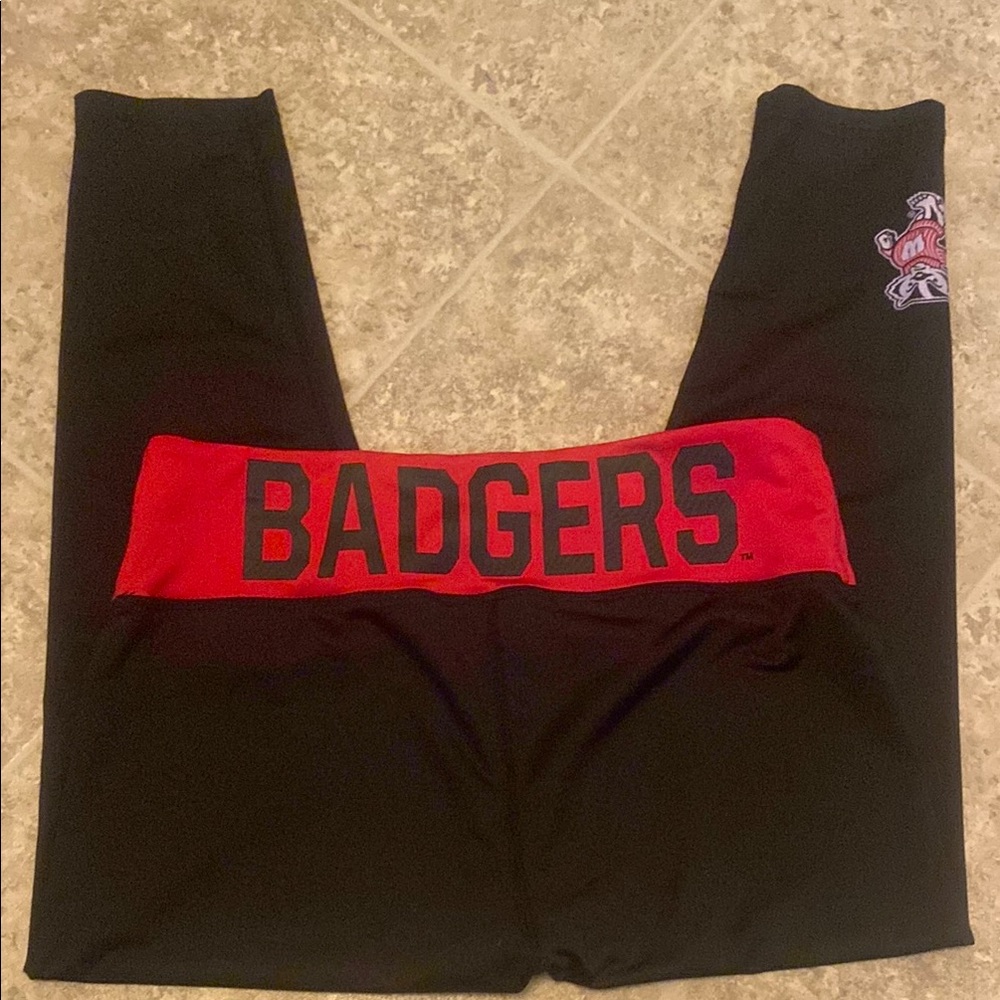 Badgers Black and Red Leggings